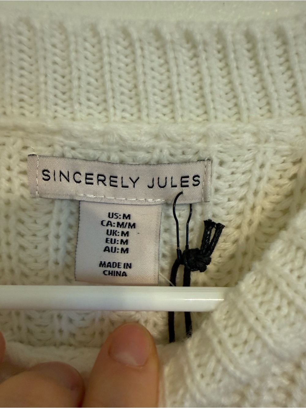 Sincerely Jules Colorblock Orange, Pink, Cream Knit Cropped Sweater NWT Medium - Picture 5 of 8